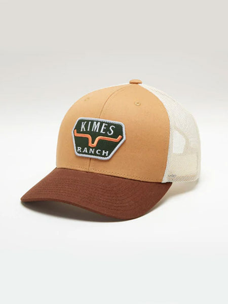 Kimes Ranch THE DISTANCE TRUCKER Mens Cap Gold front view