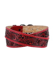 Justin C21337 Womens True Heartland Belt Red back view. If you need any assistance with this item or the purchase of this item please call us at five six one seven four eight eight eight zero one Monday through Saturday 10:00a.m EST to 8:00 p.m EST