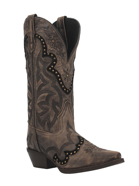 Laredo 52413 Womens Skyla Leather Boot Brown side and front view. If you need any assistance with this item or the purchase of this item please call us at five six one seven four eight eight eight zero one Monday through Saturday 10:00a.m EST to 8:00 p.m EST