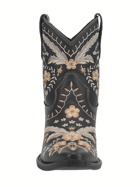 Dingo DI748 Womens Primrose Ankle Western Bootie Black front view. If you need any assistance with this item or the purchase of this item please call us at five six one seven four eight eight eight zero one Monday through Saturday 10:00a.m EST to 8:00 p.m EST
