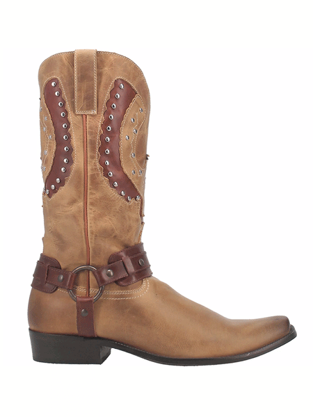 Dingo DI851 Mens War Eagle Leather Boot Natural side view. If you need any assistance with this item or the purchase of this item please call us at five six one seven four eight eight eight zero one Monday through Saturday 10:00a.m EST to 8:00 p.m EST