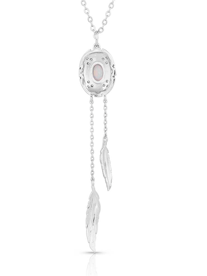 Montana Silversmiths NC5305 Womens Divine Touch Opal Necklace Silver front view. If you need any assistance with this item or the purchase of this item please call us at five six one seven four eight eight eight zero one Monday through Saturday 10:00a.m EST to 8:00 p.m EST