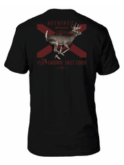 FloGrown FGM-1553 Fast Food Tee Black back view. If you need any assistance with this item or the purchase of this item please call us at five six one seven four eight eight eight zero one Monday through Saturday 10:00a.m EST to 8:00 p.m EST