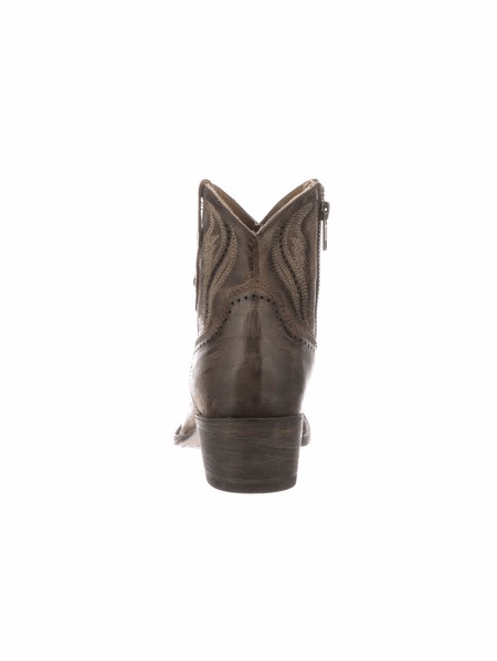 Lucchese M6039 Womens Sabine Bootie Distressed Brown outter side view. If you need any assistance with this item or the purchase of this item please call us at five six one seven four eight eight eight zero one Monday through Saturday 10:00a.m EST to 8:00 p.m EST