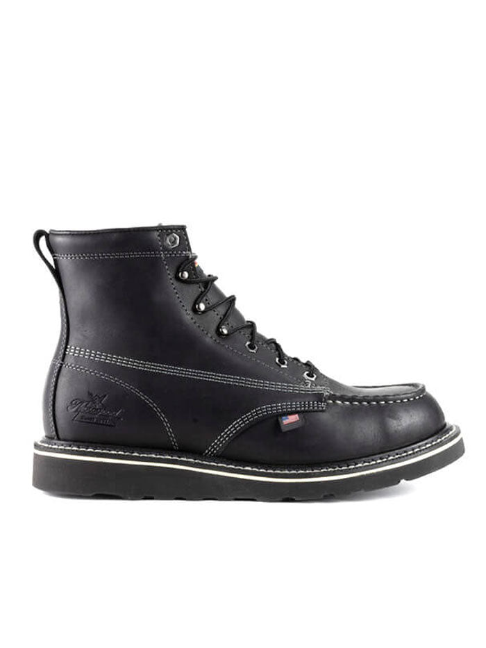 Thorogood 814-6206 Mens American Heritage Midnight Series Black side / front / back view pair. If you need any assistance with this item or the purchase of this item please call us at five six one seven four eight eight eight zero one Monday through Saturday 10:00a.m EST to 8:00 p.m EST