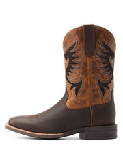 Ariat 10044573 Mens Cowpuncher VentTEK Western Boot Dark Brown side view. If you need any assistance with this item or the purchase of this item please call us at five six one seven four eight eight eight zero one Monday through Saturday 10:00a.m EST to 8:00 p.m EST