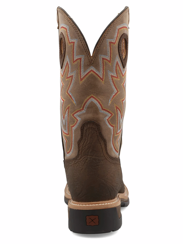 Twisted X MLCW022 Mens Lite Western Work Boot Taupe And Bomber front and side view. If you need any assistance with this item or the purchase of this item please call us at five six one seven four eight eight eight zero one Monday through Saturday 10:00a.m EST to 8:00 p.m EST