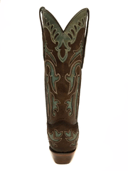 Corral C3925 Ladies Inlay & Embroidery Wing Tip Western Boot Brown back view. If you need any assistance with this item or the purchase of this item please call us at five six one seven four eight eight eight zero one Monday through Saturday 10:00a.m EST to 8:00 p.m EST