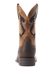 Ariat 10044573 Mens Cowpuncher VentTEK Western Boot Dark Brown back view. If you need any assistance with this item or the purchase of this item please call us at five six one seven four eight eight eight zero one Monday through Saturday 10:00a.m EST to 8:00 p.m EST