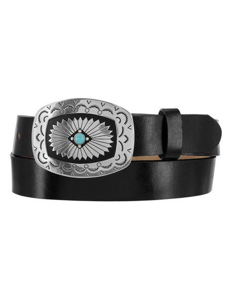 Tony Lama C51283 Womens The Santa Rosa Belt Black front view. If you need any assistance with this item or the purchase of this item please call us at five six one seven four eight eight eight zero one Monday through Saturday 10:00a.m EST to 8:00 p.m EST
