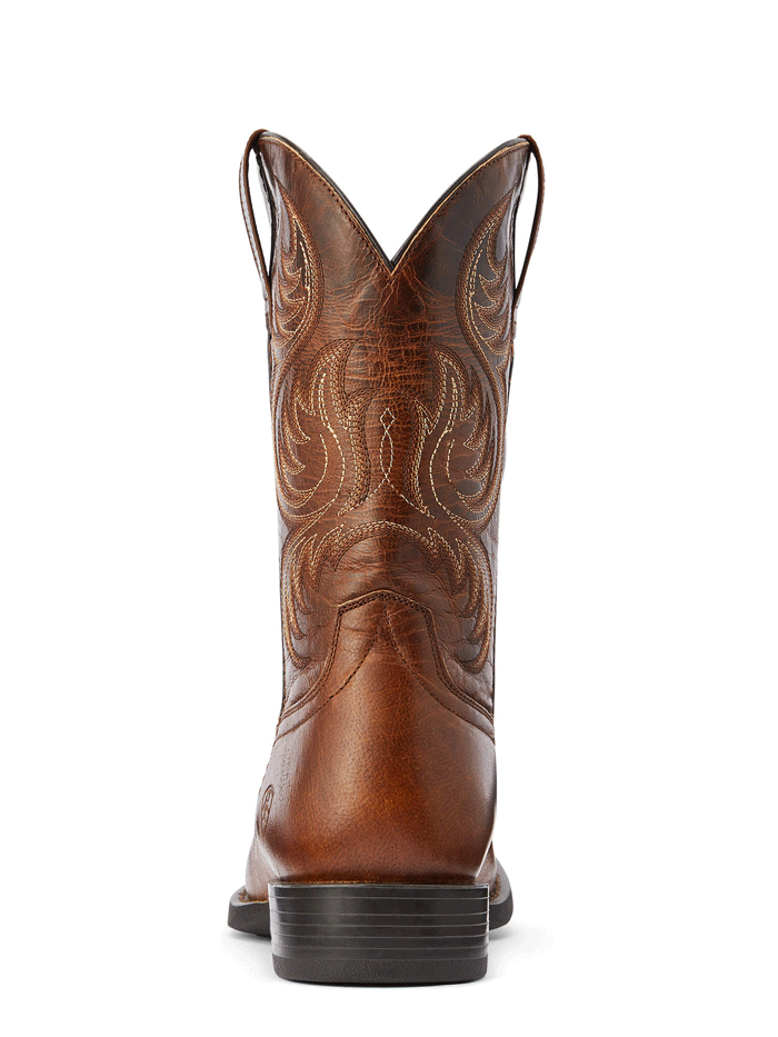 Ariat 10042399 Mens Sport Boss Man Western Boot Rich Cognac front and side view. If you need any assistance with this item or the purchase of this item please call us at five six one seven four eight eight eight zero one Monday through Saturday 10:00a.m EST to 8:00 p.m EST