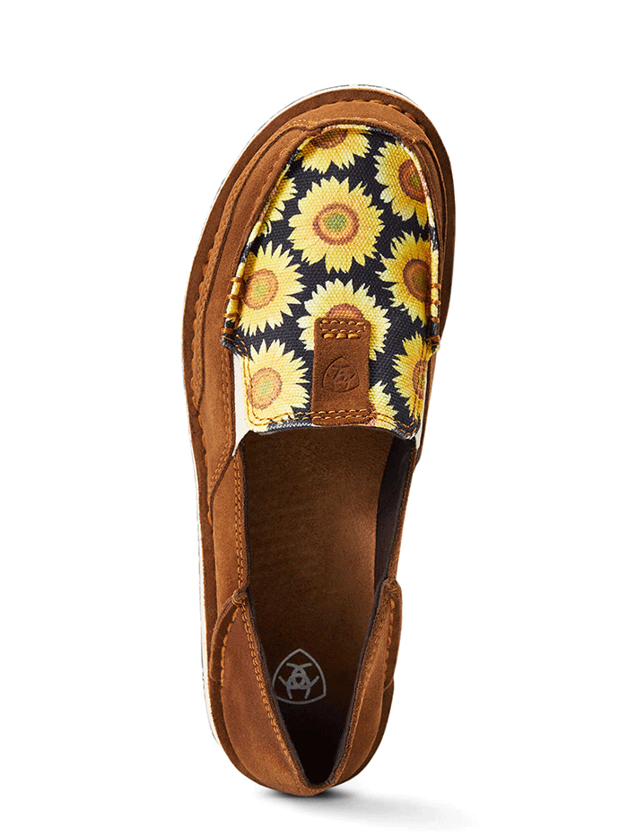 Ariat 10040356 Womens Cruiser Shoe Peanut Field of Sun front and side view. If you need any assistance with this item or the purchase of this item please call us at five six one seven four eight eight eight zero one Monday through Saturday 10:00a.m EST to 8:00 p.m EST