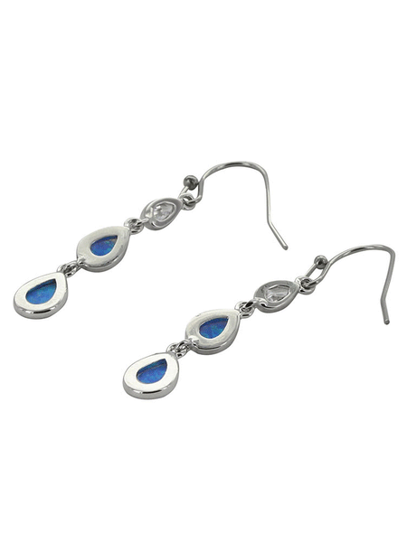 Montana Silversmiths ER3629 Womens River of Lights Falling into Water Earrings Silver back view. If you need any assistance with this item or the purchase of this item please call us at five six one seven four eight eight eight zero one Monday through Saturday 10:00a.m EST to 8:00 p.m EST