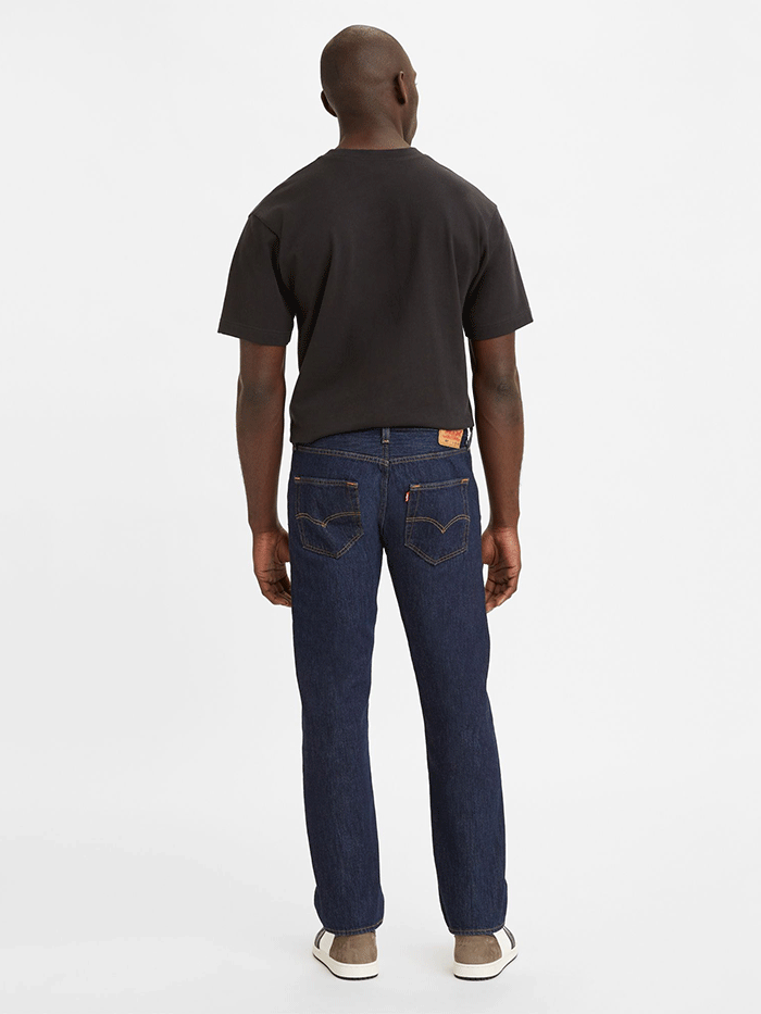 Levi's 005010115 Mens 501 Original Fit Jeans Rinse Dark Wash – J.C.  Western® Wear