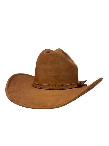 American Hat Makers GORGE Leather Cattleman Cowboy Hat Cooper side and front view. If you need any assistance with this item or the purchase of this item please call us at five six one seven four eight eight eight zero one Monday through Saturday 10:00a.m EST to 8:00 p.m EST