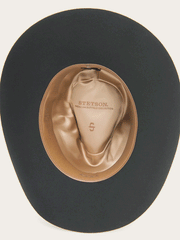 Stetson SBSNCA-413407 SENECA 4X Cowboy Hat Black inside view. If you need any assistance with this item or the purchase of this item please call us at five six one seven four eight eight eight zero one Monday through Saturday 10:00a.m EST to 8:00 p.m EST