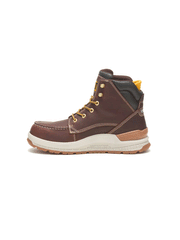 Caterpillar P91402 Mens Impact Waterproof Carbon Composite Toe Work Boot Friar Brown inner side view. If you need any assistance with this item or the purchase of this item please call us at five six one seven four eight eight eight zero one Monday through Saturday 10:00a.m EST to 8:00 p.m EST