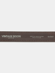 Vintage Bison VB-64063 Mens Big Timber Leather Belt Honey inside view. If you need any assistance with this item or the purchase of this item please call us at five six one seven four eight eight eight zero one Monday through Saturday 10:00a.m EST to 8:00 p.m EST