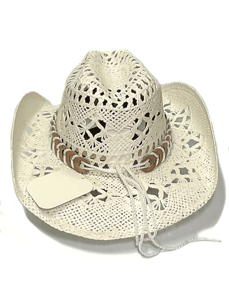 Bullhide NAUGHTY GIRL 2649W Western Straw Hat White back view. If you need any assistance with this item or the purchase of this item please call us at five six one seven four eight eight eight zero one Monday through Saturday 10:00a.m EST to 8:00 p.m EST