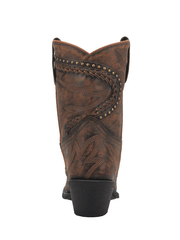 Laredo 52402 Womens Fancy Leather Boot With Studs Tan back view. If you need any assistance with this item or the purchase of this item please call us at five six one seven four eight eight eight zero one Monday through Saturday 10:00a.m EST to 8:00 p.m EST