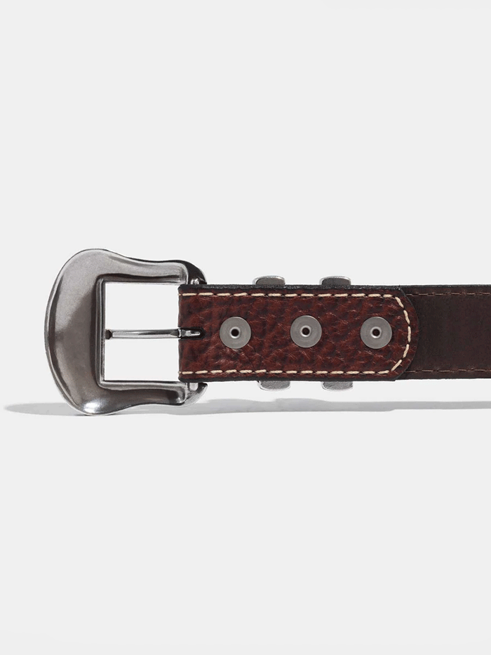 Vintage Bison VB-8223 Mens Wild Bill II Leather Belt Peanut front view. If you need any assistance with this item or the purchase of this item please call us at five six one seven four eight eight eight zero one Monday through Saturday 10:00a.m EST to 8:00 p.m EST
