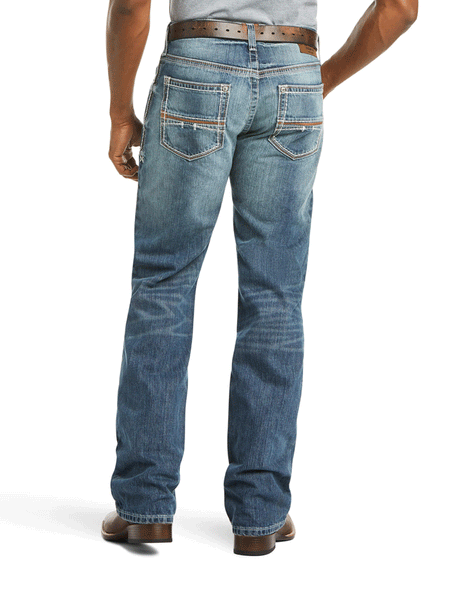 Ariat 10017511 Mens M4 Low Rise Coltrane Boot Cut Jean Durango back view. If you need any assistance with this item or the purchase of this item please call us at five six one seven four eight eight eight zero one Monday through Saturday 10:00a.m EST to 8:00 p.m EST