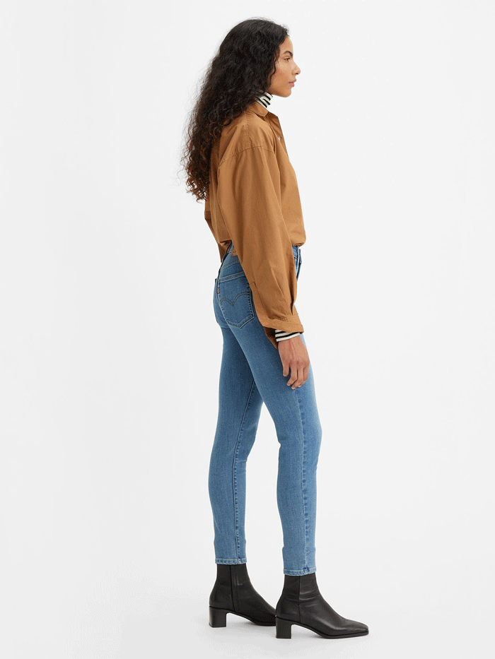 Levi's 188820398 Womens 721 High Rise Skinny Jeans Lapis Air front view. If you need any assistance with this item or the purchase of this item please call us at five six one seven four eight eight eight zero one Monday through Saturday 10:00a.m EST to 8:00 p.m EST