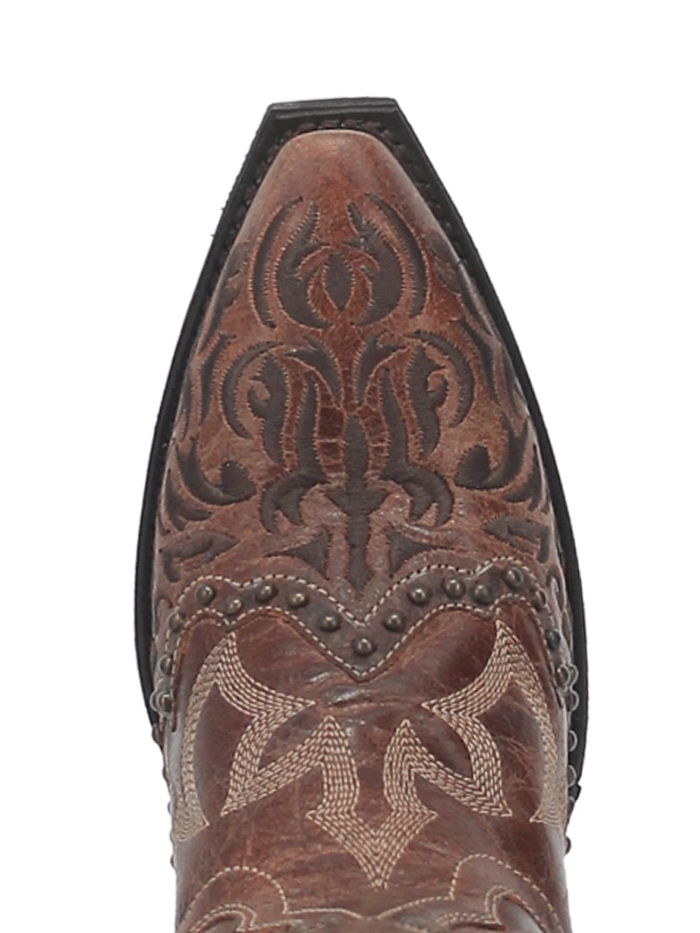 Laredo 52410 Womens Braylynn Leather Boot Brown side and front view. If you need any assistance with this item or the purchase of this item please call us at five six one seven four eight eight eight zero one Monday through Saturday 10:00a.m EST to 8:00 p.m EST