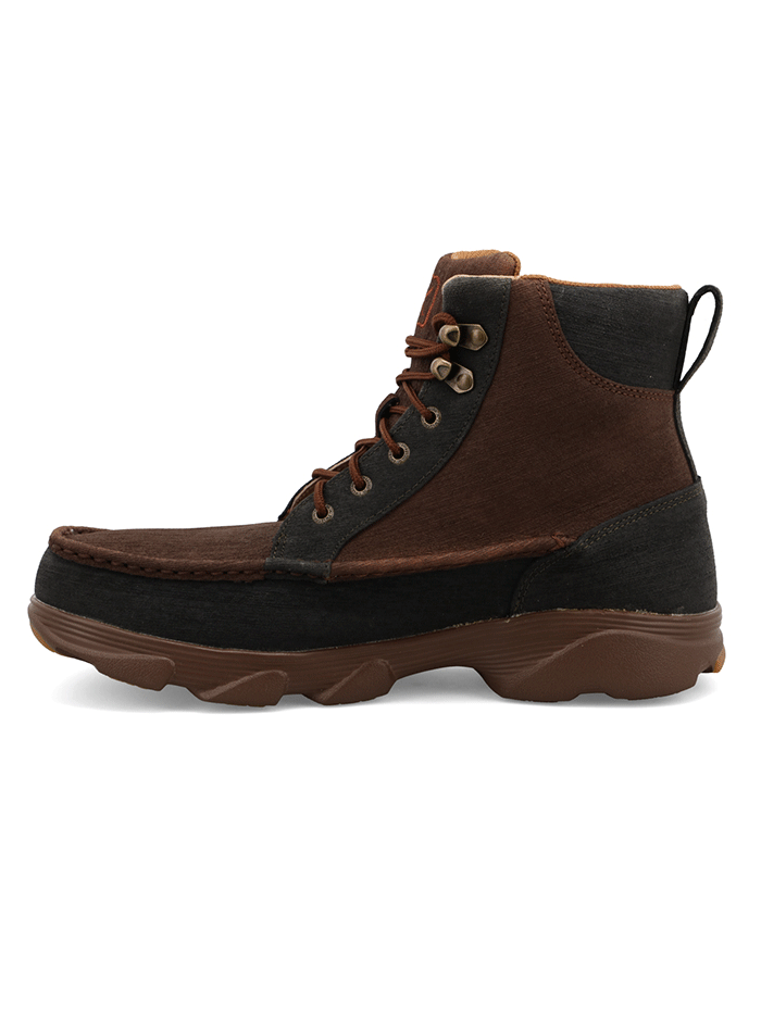 Twisted X MIE0003 Mens 6" Crossover Lace-Up Boots Light Brown & Dark Green front-side view. If you need any assistance with this item or the purchase of this item please call us at five six one seven four eight eight eight zero one Monday through Saturday 10:00a.m EST to 8:00 p.m EST