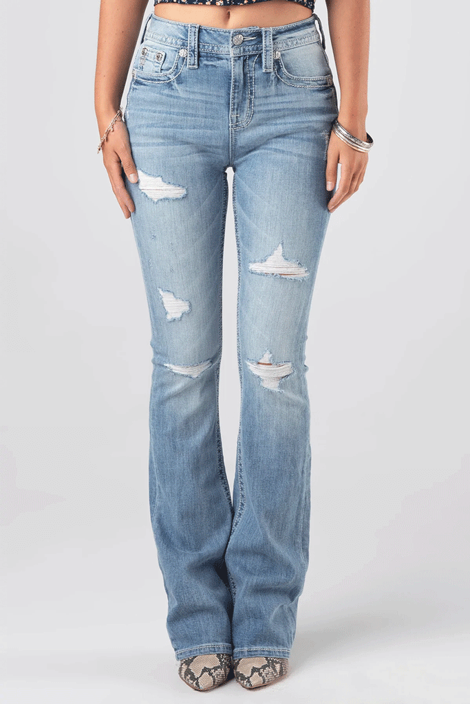 AE High-Waisted Artist® Flare Jean, Coldwater Rinse