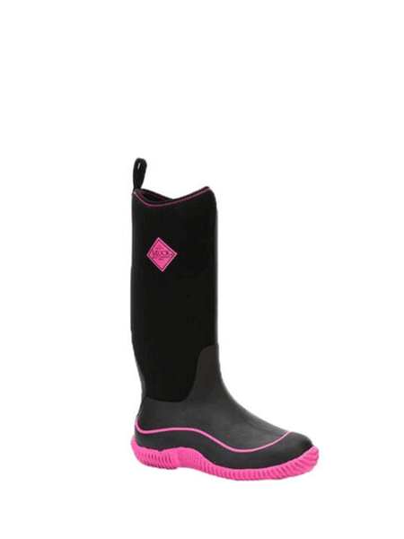 Muck HAW-404 Womens Hale Boot Black/Hot Pink side view