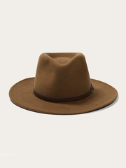 Stetson TWBOZE-8130C7 Bozeman Outdoor Crushable Felt Hat Light Brown full front view. If you need any assistance with this item or the purchase of this item please call us at five six one seven four eight eight eight zero one Monday through Saturday 10:00a.m EST to 8:00 p.m EST