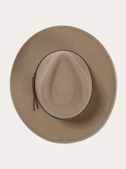 Stetson TWBOZE-8130MU Bozeman Outdoor Crushable Felt Hat Mushroom view from above. If you need any assistance with this item or the purchase of this item please call us at five six one seven four eight eight eight zero one Monday through Saturday 10:00a.m EST to 8:00 p.m EST
