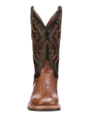 Lucchese M4554.WF Mens Rowdy Caiman Boots Brown front view. If you need any assistance with this item or the purchase of this item please call us at five six one seven four eight eight eight zero one Monday through Saturday 10:00a.m EST to 8:00 p.m EST