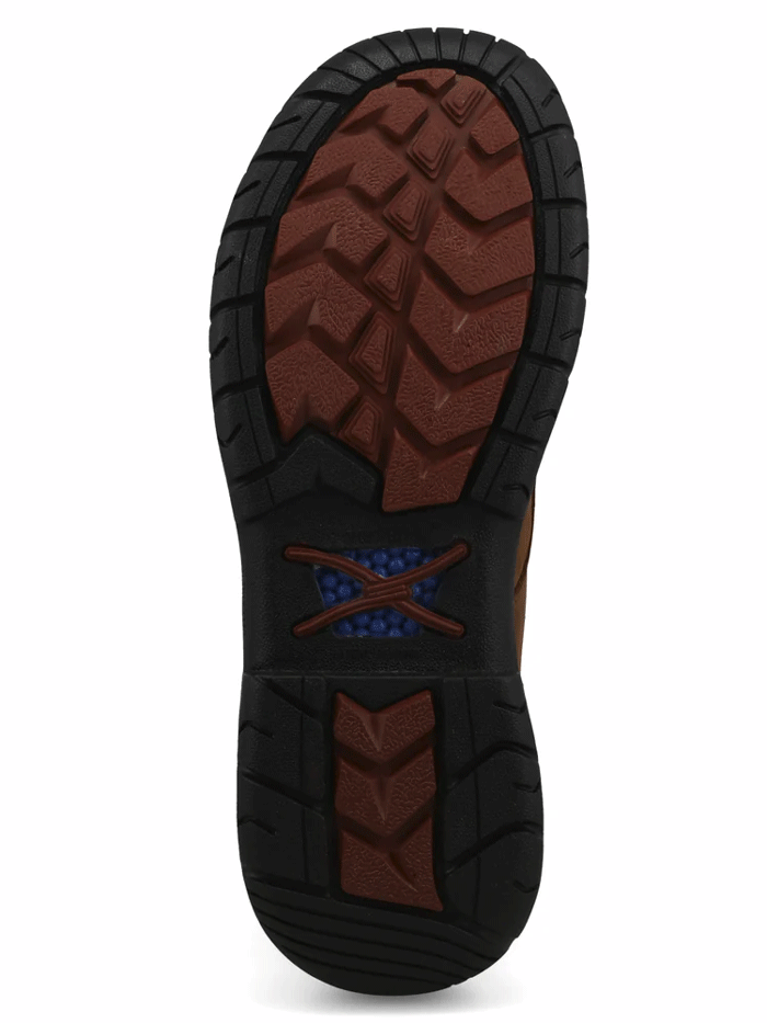 Twisted X MAXW001 Mens All Around Lace Up Work Boot Brown front and side view. If you need any assistance with this item or the purchase of this item please call us at five six one seven four eight eight eight zero one Monday through Saturday 10:00a.m EST to 8:00 p.m EST