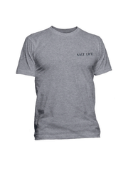 Salt Life SLM10960 Mens All Waters Short Sleeve Tee Athletic Heather front view. If you need any assistance with this item or the purchase of this item please call us at five six one seven four eight eight eight zero one Monday through Saturday 10:00a.m EST to 8:00 p.m EST