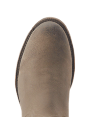 Ariat 10044558 Mens Downtown Western Boot Burned Grey Roughout toe view from above. If you need any assistance with this item or the purchase of this item please call us at five six one seven four eight eight eight zero one Monday through Saturday 10:00a.m EST to 8:00 p.m EST