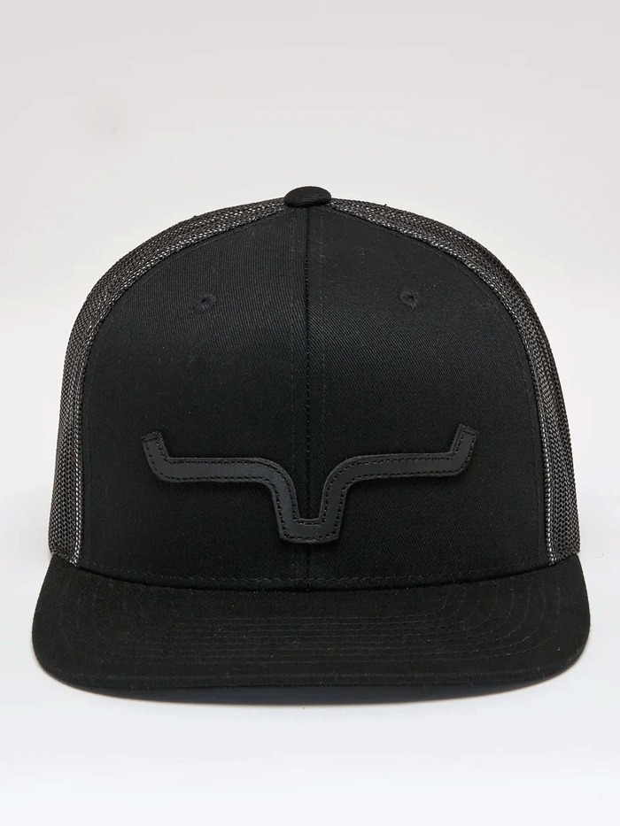Kimes Ranch ATG Trucker Cap Black side and front view