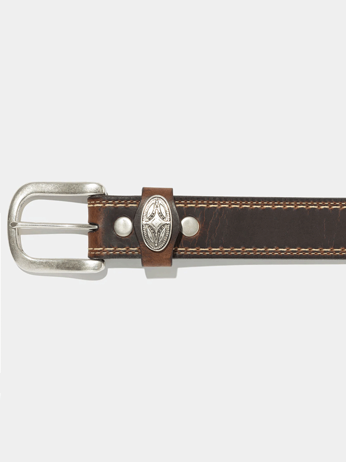 Vintage Bison VB-6315 Mens Sycamore Leather Belt Whiskey front view. If you need any assistance with this item or the purchase of this item please call us at five six one seven four eight eight eight zero one Monday through Saturday 10:00a.m EST to 8:00 p.m EST