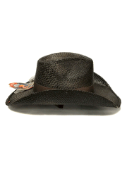 Bullhide SMILE AT ME 5040 Western Straw Hat Distressed Black side view. If you need any assistance with this item or the purchase of this item please call us at five six one seven four eight eight eight zero one Monday through Saturday 10:00a.m EST to 8:00 p.m EST